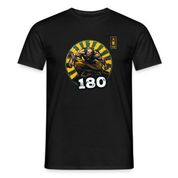 Darts 180 Gelber Game Champ Dart - Dart Team - Männer T-Shirt - Schwarz - Vorne - AI Model Male 178 light (178cm)