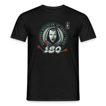Darts 180 Bouncer White Player Dart Team - Men's T-Shirt - black - Front - AI Model Male 178 light (178cm)