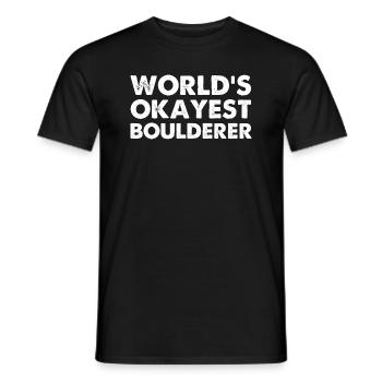 World's Okayest Boulderer - Männer T-Shirt - Schwarz - Vorne - AI Model Male 178 light (178cm)