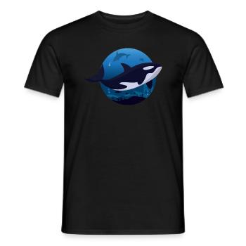 killer whale Design for a killer whale enthusiast - Men's T-Shirt - black - Front - AI Model Male 178 light (178cm)