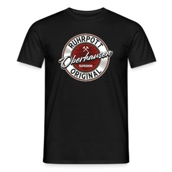 Oberhausen Ruhrpott Ruhrgebiet - Männer T-Shirt - Schwarz - Vorne - AI Model Male 178 light (178cm)