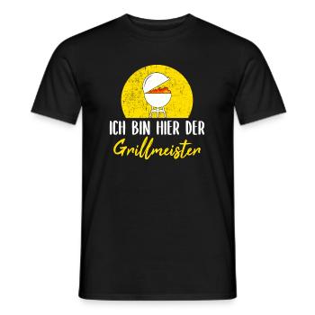 Ich bin hier der Grillmeister. - Männer T-Shirt - Schwarz - Vorne - AI Model Male 178 light (178cm)