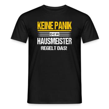 Lustiges Hausmeister Sprüche Abschiedsgeschenk - Männer T-Shirt - Schwarz - Vorne - AI Model Male 178 light (178cm)