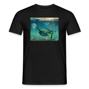 Tortue Mer Cadeau Idée cadeau - T-shirt homme - noir - Devant - AI Model Male 178 light (178cm)