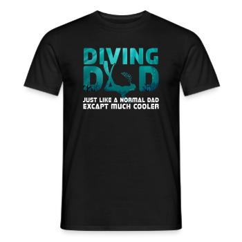 Papa Dad Diver Gift Anniversaire énonciations - T-shirt homme - noir - Devant - AI Model Male 178 light (178cm)