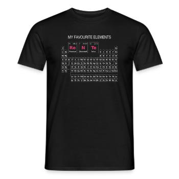 Retired chemist - periodic table - Men's T-Shirt - black - Front - AI Model Male 178 light (178cm)