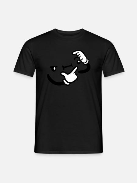 Hand Gesture Thinking - Men's T-Shirt - black