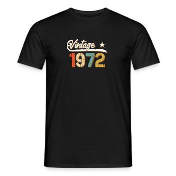 1972 Vintage - T-shirt homme - noir - Devant - AI Model Male 178 light (178cm)