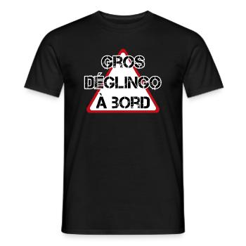 gros déglingo sticker voiture marrant - T-shirt homme - noir - Devant - AI Model Male 178 light (178cm)