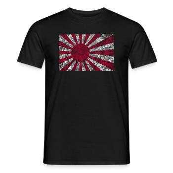 Drapeau japonais Soleil levant Drapeau Patrie Tokyo - T-shirt homme - noir - Devant - AI Model Male 178 light (178cm)