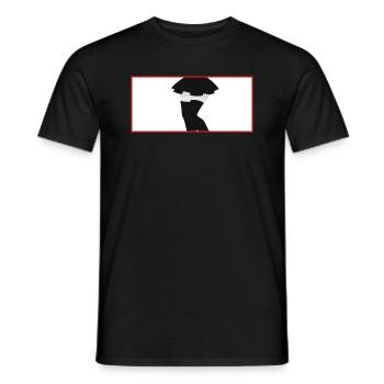 Anime Japan Girl Print - T-shirt homme - noir - Devant - AI Model Male 178 light (178cm)