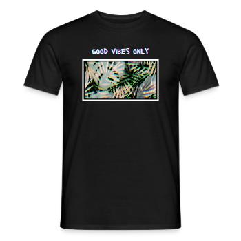Good Vibes - Männer T-Shirt - Schwarz - Vorne - AI Model Male 178 light (178cm)