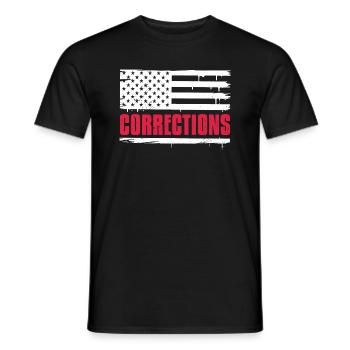 Agent correctionnel American Patriot Penal Officer - T-shirt homme - noir - Devant - AI Model Male 178 light (178cm)