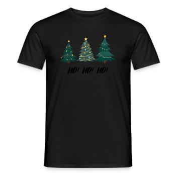 HOHOHO Weihnachtsbaum - Männer T-Shirt - Schwarz - Vorne - AI Model Male 178 light (178cm)