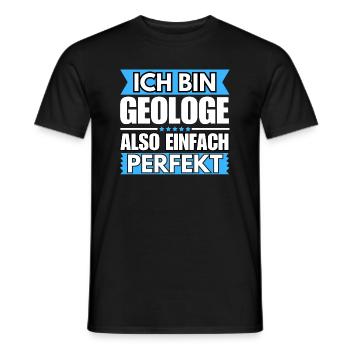 Einfach ein Perfekter Geologe - Männer T-Shirt - Schwarz - Vorne - AI Model Male 178 light (178cm)