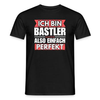 Einfach ein Perfekter Bastler - Männer T-Shirt - Schwarz - Vorne - AI Model Male 178 light (178cm)