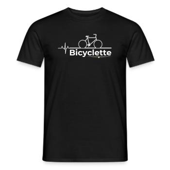 Bicyclette - T-shirt homme - noir - Devant - AI Model Male 178 light (178cm)