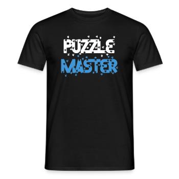 Puzzle Master Puzzles Game Puzzler Hobbyist - Men's T-Shirt - black - Front - AI Model Male 178 light (178cm)