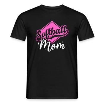 Softball Mom - Men's T-Shirt - black - Front - AI Model Male 178 light (178cm)