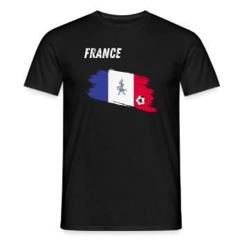 France - Männer T-Shirt - Schwarz - Vorne - AI Model Male 178 light (178cm)