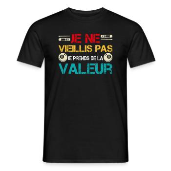 I'm not getting old, I'm increasing in value - Men's T-Shirt - black - Front - AI Model Male 178 light (178cm)