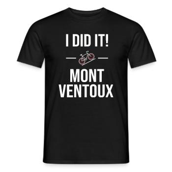 Cycling vélo Mont Ventoux - Men's T-Shirt - black - Front - AI Model Male 178 light (178cm)