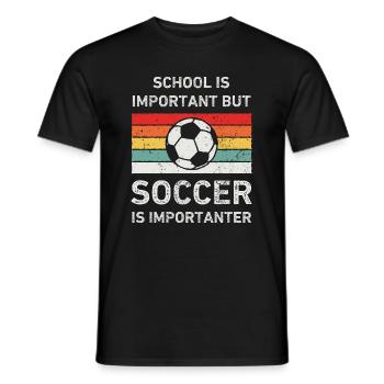 Lustiger Fußball-Liebhaber Retro Vintage - Männer T-Shirt - Schwarz - Vorne - AI Model Male 178 light (178cm)