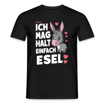 Esel Eselchen Maultier Muli - Männer T-Shirt - Schwarz - Vorne - AI Model Male 178 light (178cm)