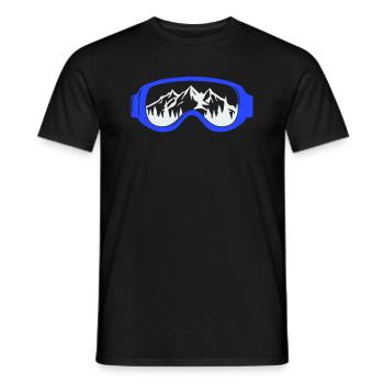 Ski goggles - Men's T-Shirt - black - Front - AI Model Male 178 light (178cm)