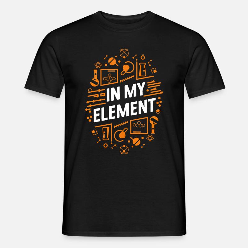 Chimiste Chimie Science Molécule d’atome - T-shirt homme - noir