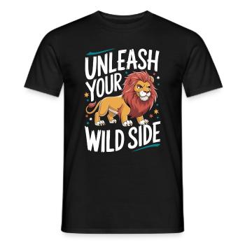 Lion Lion Animal Africa - Men's T-Shirt - black - Front - AI Model Male 178 light (178cm)