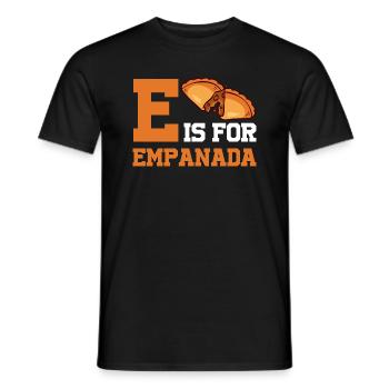 E Is For Empanada Hispanic Food Latin American - Men's T-Shirt - black - Front - AI Model Male 178 light (178cm)