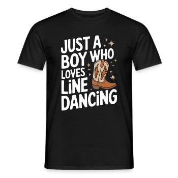 Line Dancing Dancing Dancers - Men's T-Shirt - black - Front - AI Model Male 178 light (178cm)