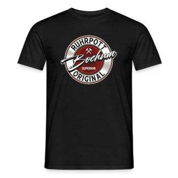 Bochum Ruhrpott Ruhrgebiet - Männer T-Shirt - Schwarz - Vorne - AI Model Male 178 light (178cm)