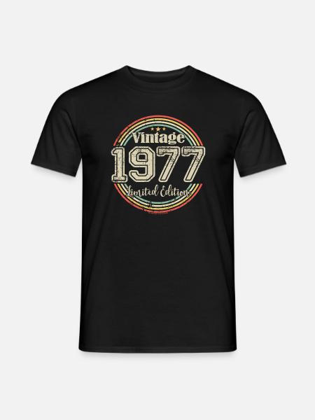 Vintage Retro Edizione Limitata 1977 Anno di nascita - T-shirt uomo - nero