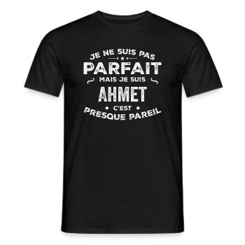 Ahmet Un Prénom, Une Histoire, Une Personnalité - T-shirt homme - noir - Devant - AI Model Male 178 light (178cm)