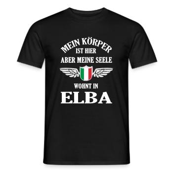 Inseltraum Elba – Wo die Seele Heimat findet - Männer T-Shirt - Schwarz - Vorne - AI Model Male 178 light (178cm)