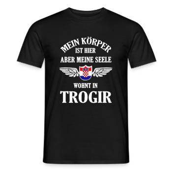 Trogir Sehnsucht – Historisches Juwel an der Adria - Männer T-Shirt - Schwarz - Vorne - AI Model Male 178 light (178cm)