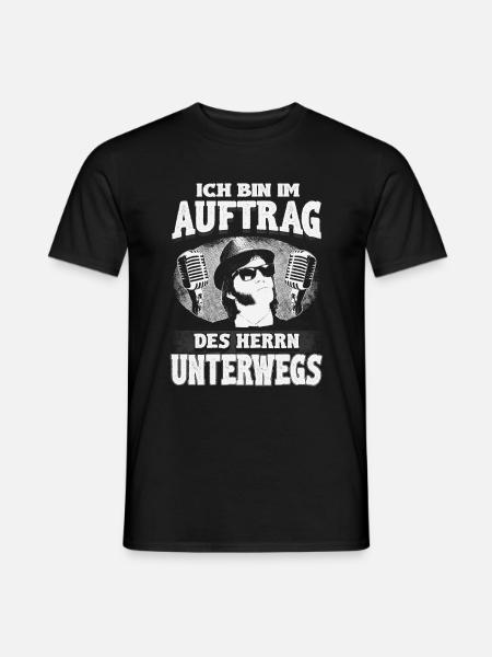 Im Auftrag des Herrn Musik und Retro-Gospel-Vibes - Männer T-Shirt - Schwarz