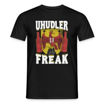 Uhudler Freak – Fier du Burgenland - T-shirt homme - noir - Devant - AI Model Male 178 light (178cm)