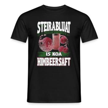 Steirablut – Strong like the real Styrian spirit - Men's T-Shirt - black - Front - AI Model Male 178 light (178cm)