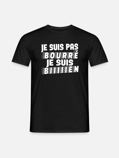 je suis pas bourré - T-shirt homme - noir