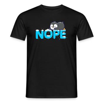 Doux pingouin dit non Nope Paresseux - T-shirt homme - noir - Devant - AI Model Male 178 light (178cm)