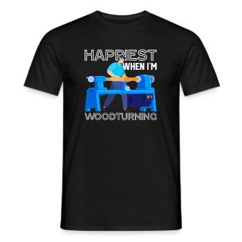 Holzarbeiter Holzarbeit Drechseln Holzbearbeitung - Männer T-Shirt - Schwarz - Vorne - AI Model Male 178 light (178cm)