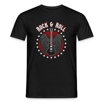 Rock and Roll Rock’n Roll Musique Concert - T-shirt homme - noir - Devant - AI Model Male 178 light (178cm)