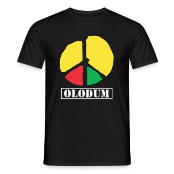 Olodum Peace Sign Brazilian Carnival - Men's T-Shirt - black - Front - AI Model Male 178 light (178cm)