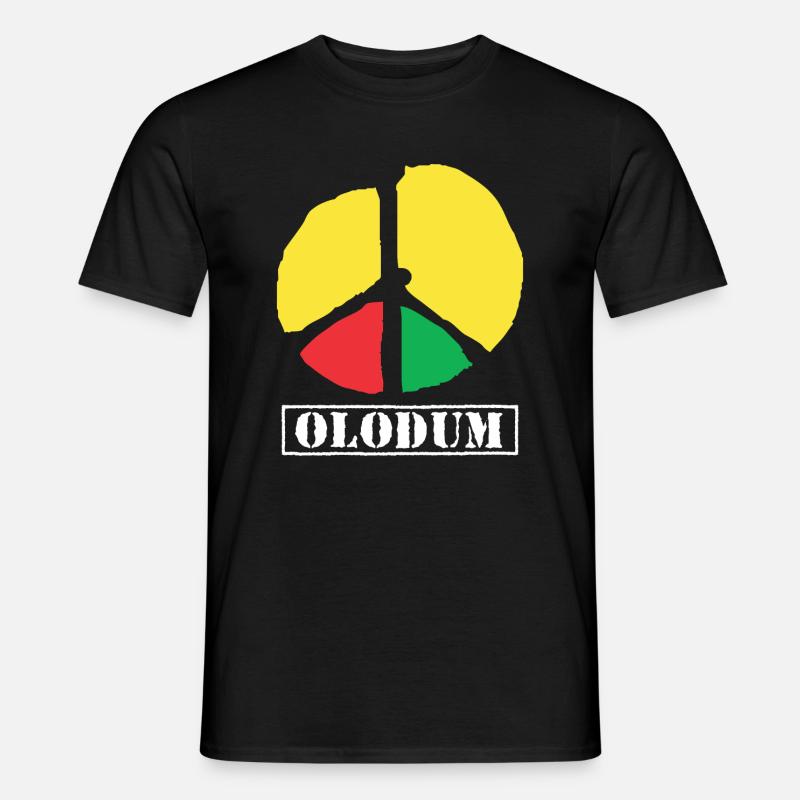 Olodum Friedenszeichen Brasilianischer Karneval - Männer T-Shirt - Schwarz