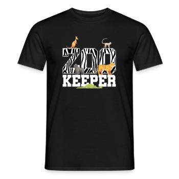 Zoo Keeper | Afrikanische Savanne Tier Zoo Liebe - Männer T-Shirt - Schwarz - Vorne - AI Model Male 178 light (178cm)