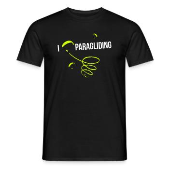 I LOVE PARAGLIDING GLEITSCHIRMFLIEGEN 2 - Männer T-Shirt - Schwarz - Vorne - AI Model Male 178 light (178cm)