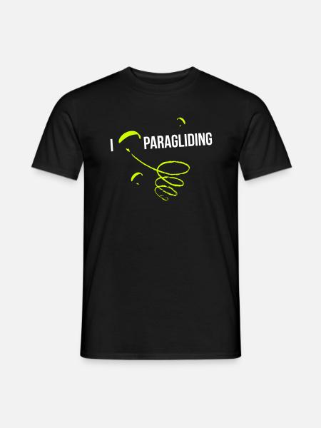 I LOVE PARAGLIDING GLEITSCHIRMFLIEGEN 2 - Männer T-Shirt - Schwarz